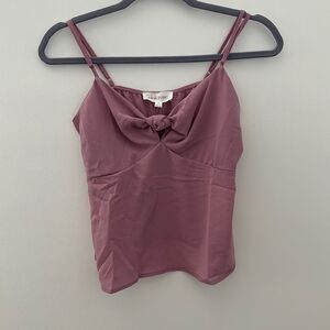 Pink rose lilac groove tank top NWT purple spaghetti straps ruffled adjustable